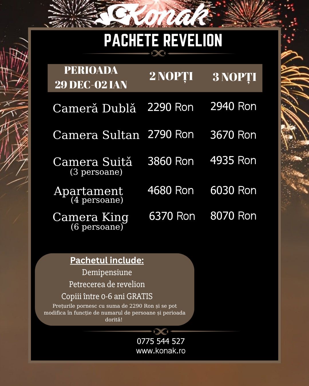 Pachete Revelion 2025-2026